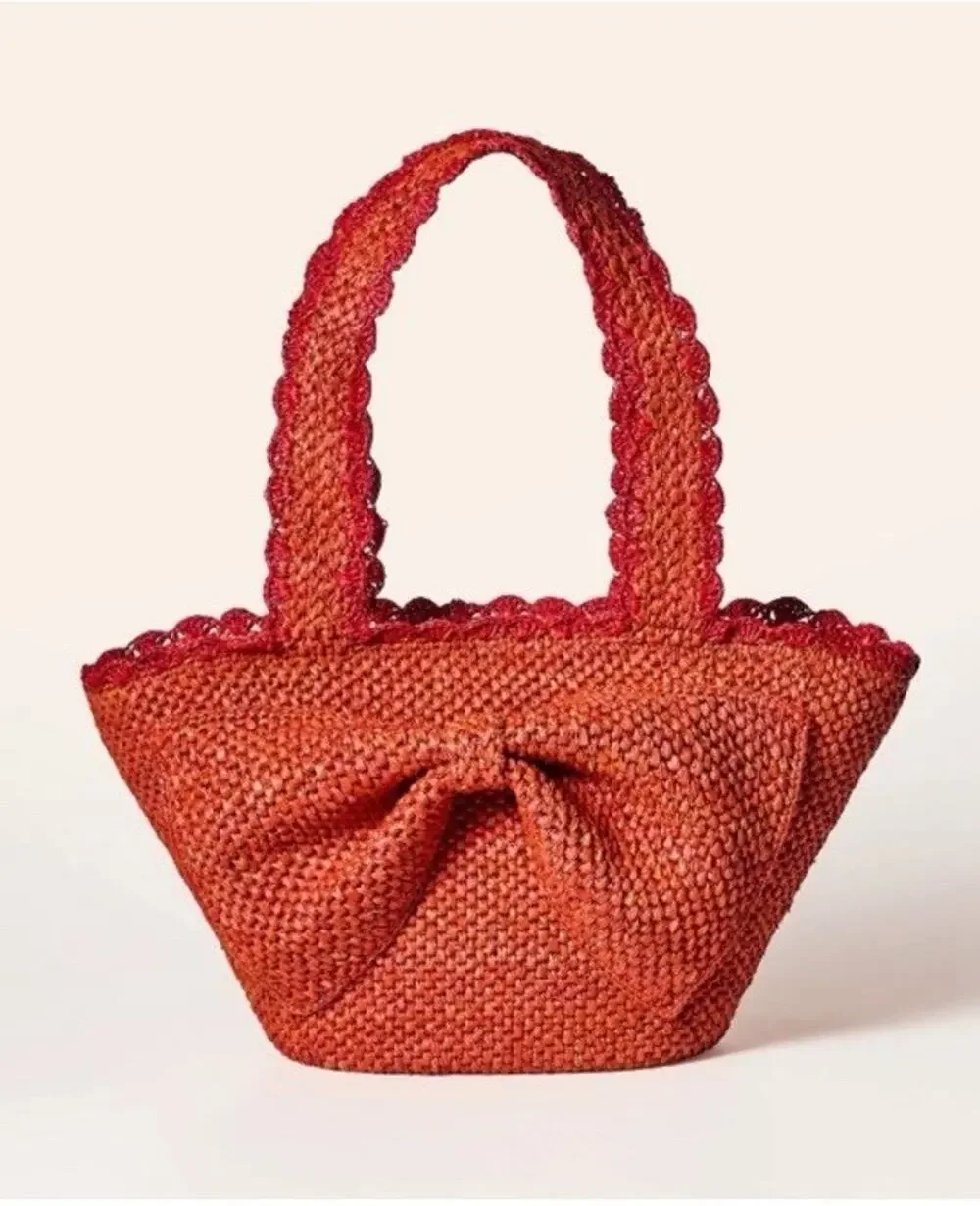 Raffia Bow Tote Bag - kate spade new york x Target Red NWT 2025